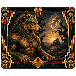 Tapis De Souris Loup-garou, mythe Art déco