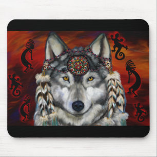 Tapis De Souris Loup Gris