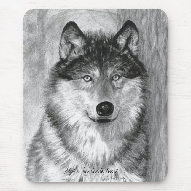 Tapis De Souris Loup Mousepad (Devant)