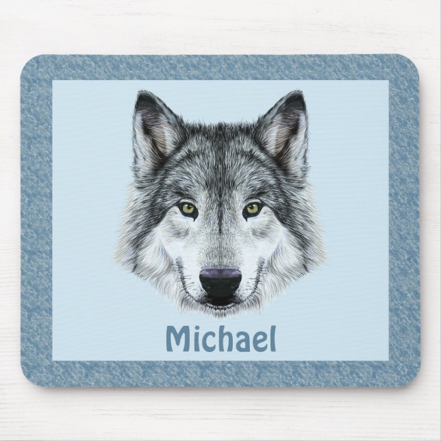 Tapis De Souris Loup Mousepad (Devant)