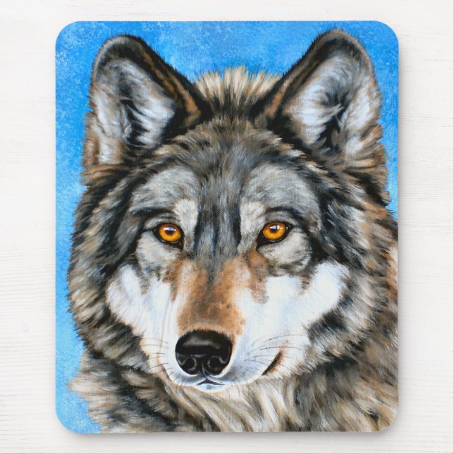 Tapis De Souris Loup peint (Devant)