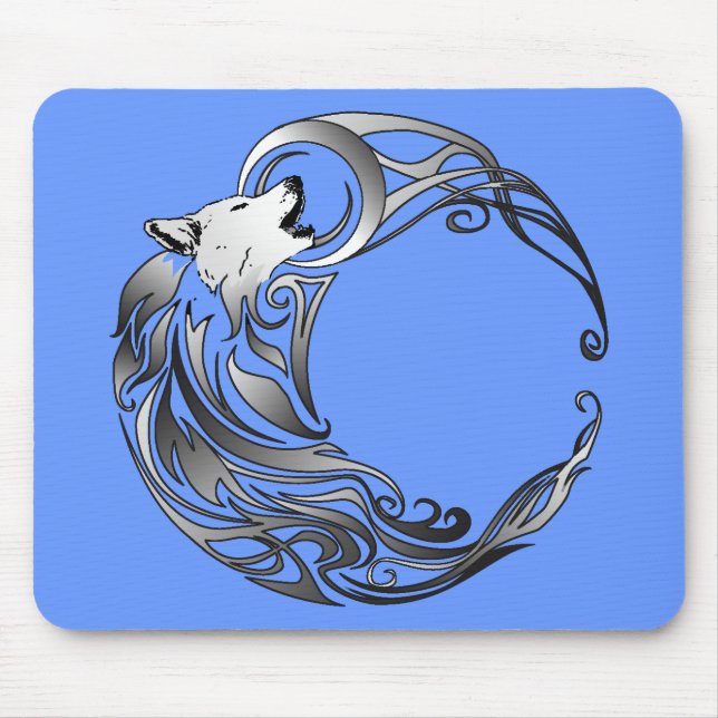 Tapis De Souris Loup tribal - Ombragé (Devant)