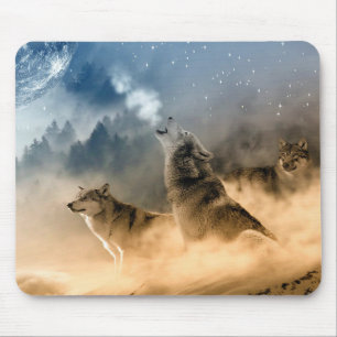 Tapis De Souris Loups