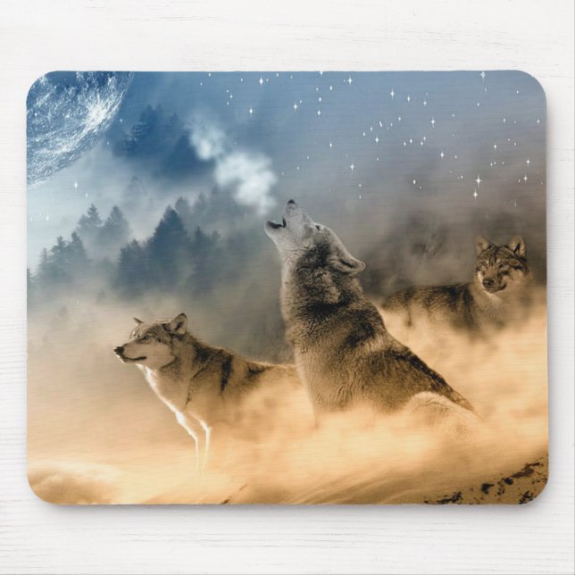 Tapis De Souris Loups (Devant)