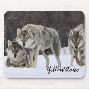 Tapis De Souris Loups de Souris-Yellowstone