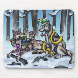 Tapis De Souris Loups de vacances
