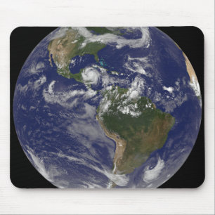 Tapis De Souris L'ouragan Dean approche la péninsule du Yucatan