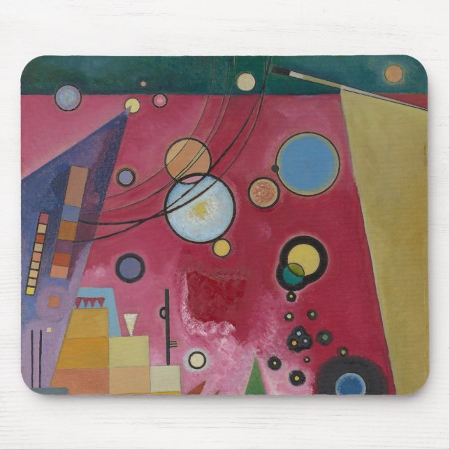 Tapis De Souris Lourde Rouge par Wassily Kandinsky (Devant)