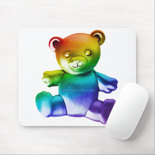 Tapis De Souris L'ours en peluche en métal brossé de SlipperyJoe a