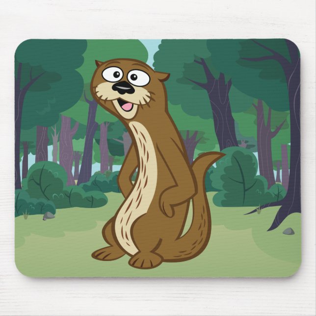 Tapis De Souris Loutre de Rick | Reggie de garde forestière (Devant)