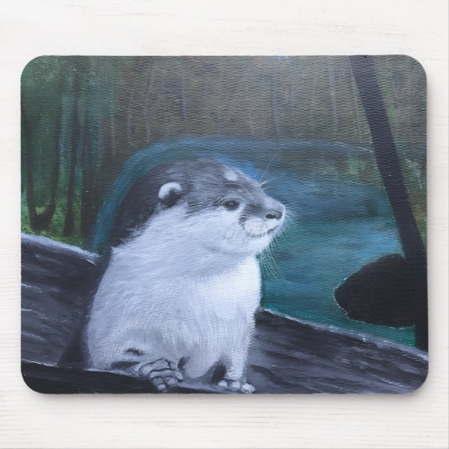 Tapis de souris Loutre de rivière (Devant)