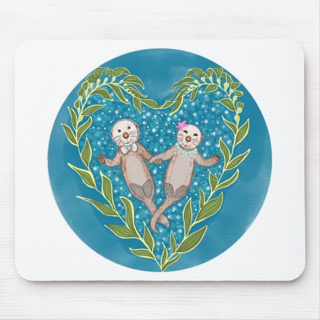 Tapis De Souris Loutres mignonnes (Devant)