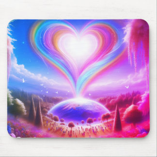 Tapis De Souris Love All Over the World on Colorful Desktop/Laptop