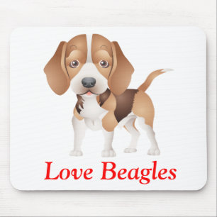 Tapis De Souris Love Beagles Puppy Dog Cartoon Mouse Pad