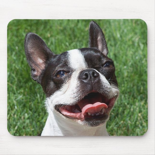 Tapis De Souris Love Boston Terrier Puppy Dog Computer Mousepad (Devant)