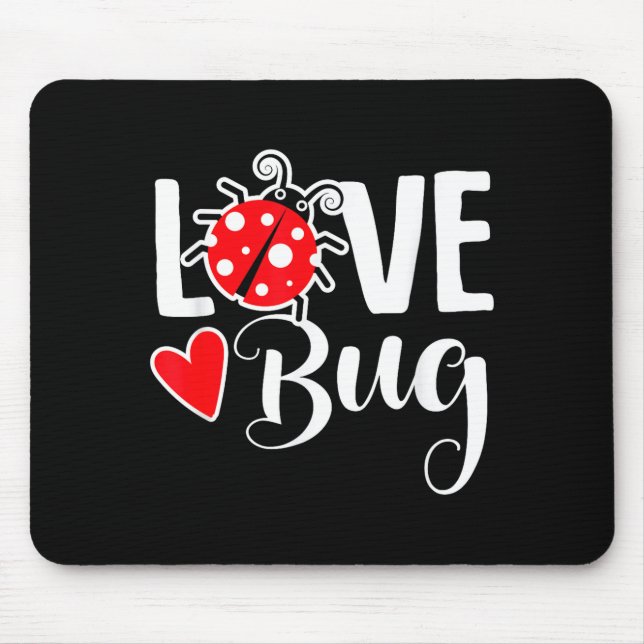 Tapis De Souris Love Bug Cute Valentine's Day Party Ladybug  (Devant)