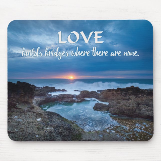 Tapis De Souris Love Builds Bridges mousepad (Devant)