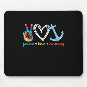 Tapis De Souris Love Cruising Ship Floating Ocean Tie Dye