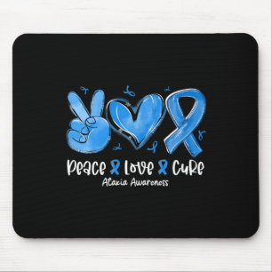 Tapis De Souris Love Cure Blue Ribbon Ataxia Sensibilisation