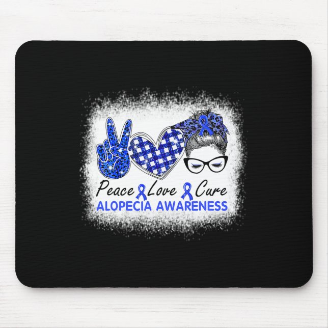 Tapis De Souris Love Cure Femmes Alopecia Sensibilisation (Devant)