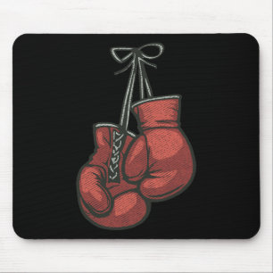 Tapis De Souris Love Gants de boxe Retro Vintage Red Boxer Cadeau