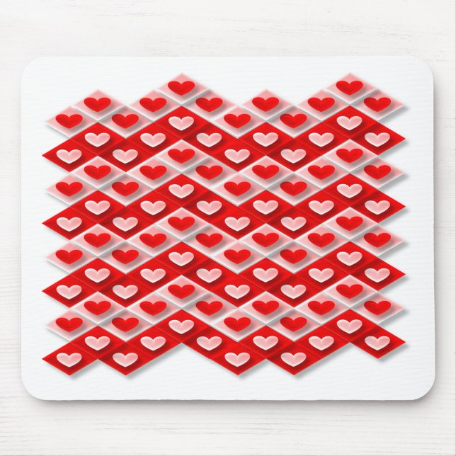Tapis De Souris Love Heart Motif (Devant)