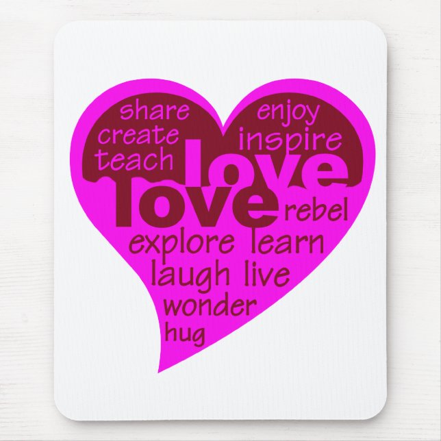 Tapis De Souris Love Heart mousepad (Devant)