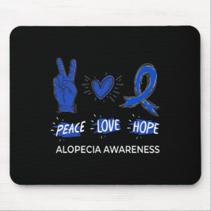 Tapis De Souris Love Hope Alopecia Sensibilisation Areata Ribbon S