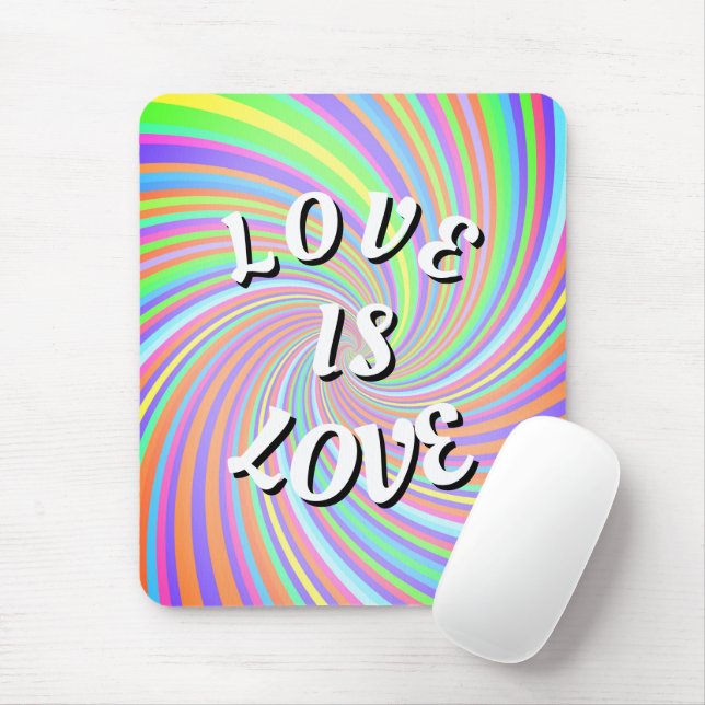 Tapis De Souris Love Is Love Fierté (Avec souris)