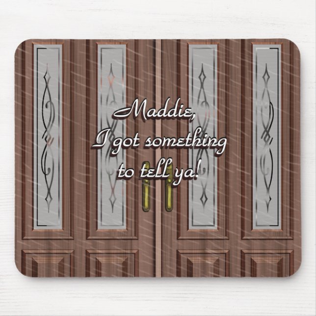 Tapis De Souris Love Knocks Sur La Porte Avant Mousepad (Devant)