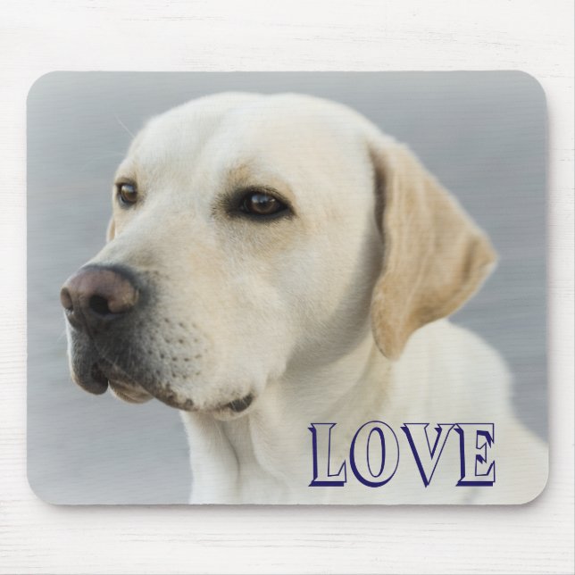 Tapis De Souris Love Labrador Retriever Puppy Dog Mousepad (Devant)