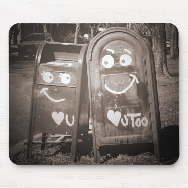 Tapis De Souris love mailboxes : je vous coeur (Devant)