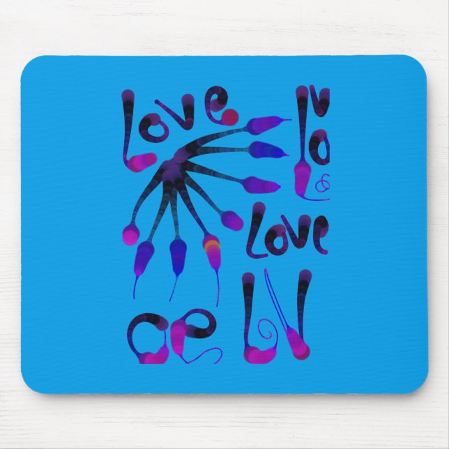 TAPIS DE SOURIS LOVE_MODERN_BLUE_SO CUTE (Devant)