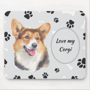 Tapis De Souris Love My Cardigan Welsh Corgi Pawprint