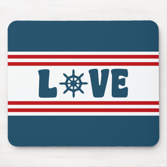 Tapis De Souris Love nautique design (Devant)