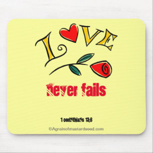 Tapis De Souris LOVE ne manque jamais ROSE