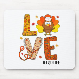 Tapis De Souris Love Nurse Life Fall Landd Nurse Turkey Thanksgivi