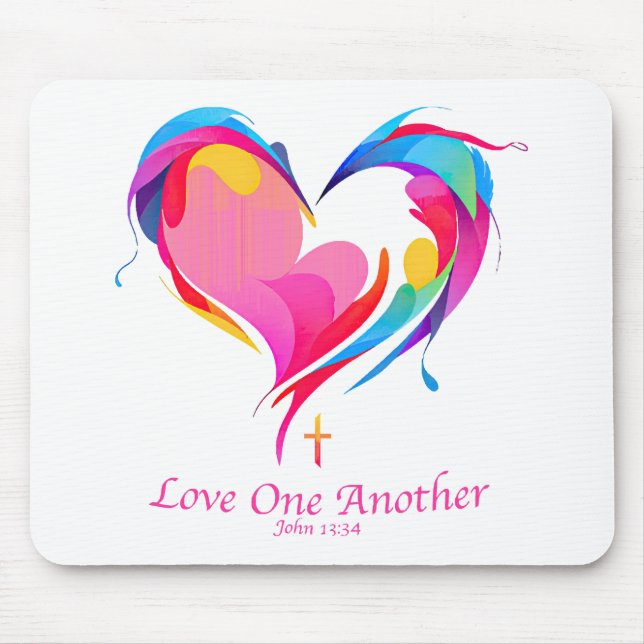Tapis De Souris Love One Another Bible Verse John 1334 (Devant)
