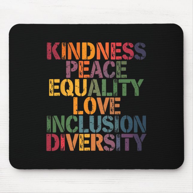 Tapis De Souris Love Peace Diversity Inclusion Equality Black Hist (Devant)
