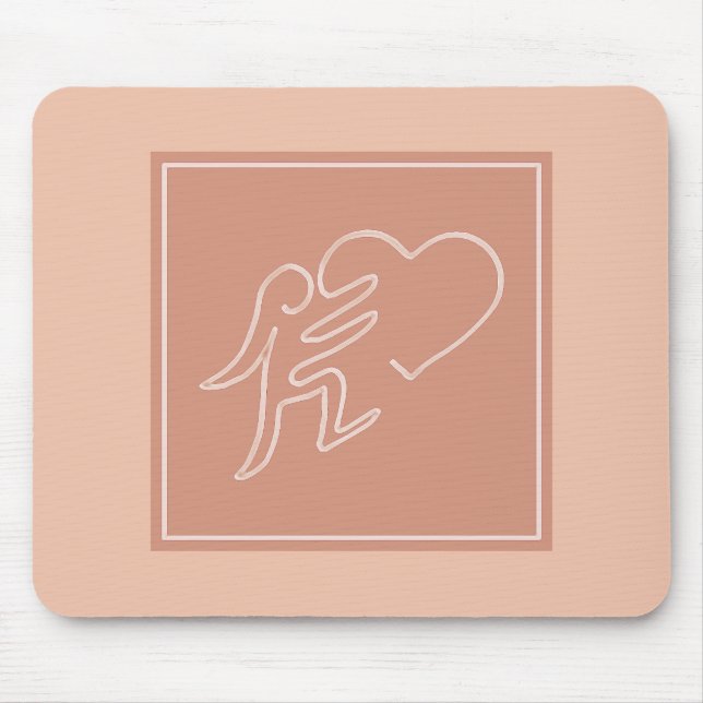 TAPIS DE SOURIS LOVE (PEACH) (Devant)