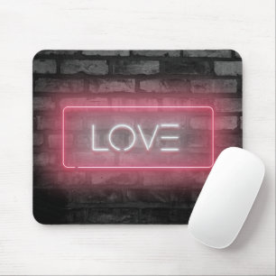 Tapis De Souris LOVE Pink Neon SIGNE Souris Pad