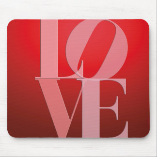 Tapis De Souris Love Romance Rouge rose