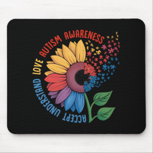 Tapis De Souris Love Sensibilisation sur l'autisme Sunflower Puzzl
