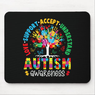 Tapis De Souris Love Support Accepter Comprendre la Sensibilisatio