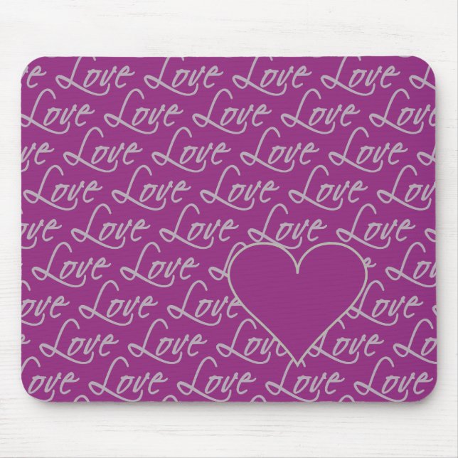 Tapis De Souris Love Text mousepad, personnaliser (Devant)