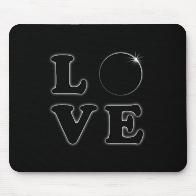Tapis De Souris Love Total Solar Eclipse 04 08 2024 Totalité (Devant)