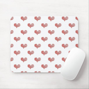 Tapis De Souris Love Valentine's Day Red Heart Sketch
