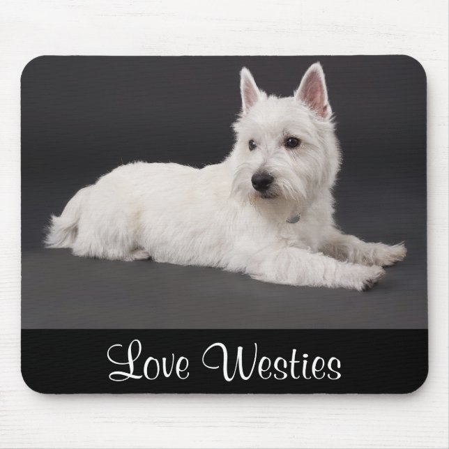 Tapis De Souris Love Westies West Highland Puppy Mousepad (Devant)