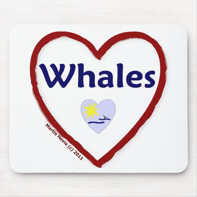 Tapis De Souris Love Whales (Devant)