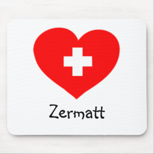 Tapis De Souris Love Zermatt - Bousepad de coeur suisse